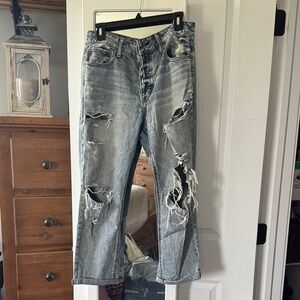 American Eagle Dark Blue Denim Shorts